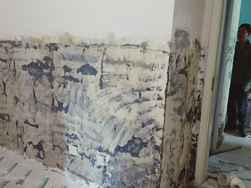 墻面刷墻固漆：首先就是要對(duì)墻面進(jìn)行固封，固封是很重要的一個(gè)環(huán)節(jié)，主要包括兩個(gè)方面：一是對(duì)墻面開裂處或者有孔洞的地方進(jìn)行填補(bǔ)，填補(bǔ)物主要是石膏，二是對(duì)墻面基層進(jìn)行鞏固，這需要使用固化劑。在完成固封、防水之后首先就要進(jìn)行厚找平層處理，一般都是先批刮膩?zhàn)右槐?，一定要注意厚度要適中，既不能太厚也不能太薄，要按照它的標(biāo)準(zhǔn)來(lái)，一般要求是不超過5毫米。接著再進(jìn)行精找平層處理，這時(shí)候一遍就不夠了，一般膩?zhàn)右?-3遍，太厚也無(wú)益。批刮完之后還需要用砂紙進(jìn)行打磨。盡可能地使墻面看上去更平整光滑。