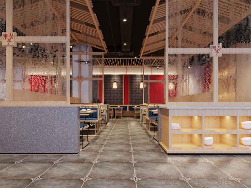 德陽燒烤店裝修色調(diào)要自然，地板防滑工作很重要