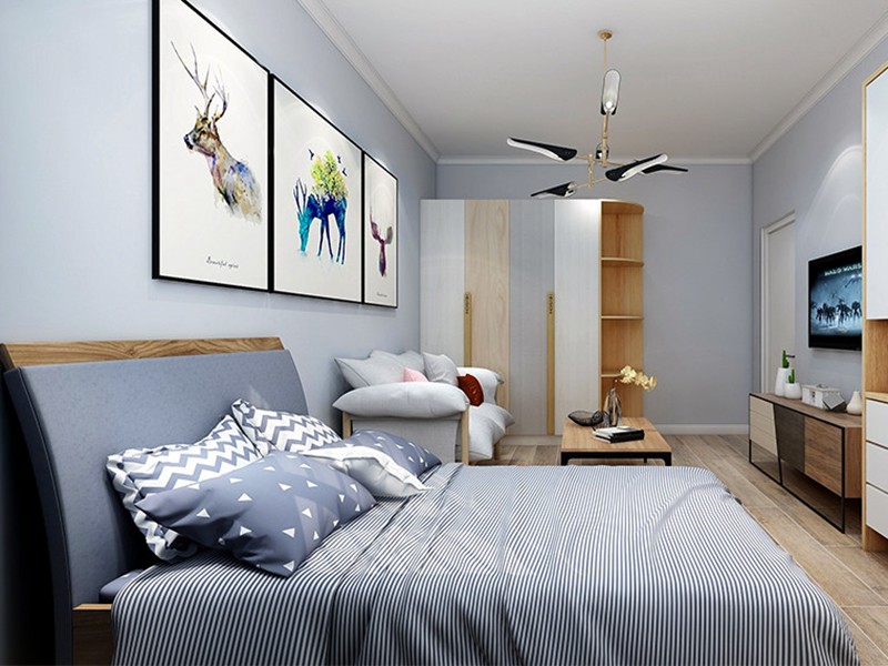 二手房墻面翻新田園風臥室